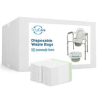 TidyCare Disposable Bedside Commode Liners for Adult Portable Toilet Chair Seat Bucket and Bedpan | Value Pack of 192 Waste Bags | Universal Fit Liners for Home Medical Care