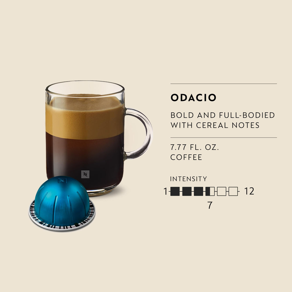 Nespresso Vertuo, Odacio, Dark Roast, 30-Count Coffee Pods