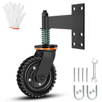 6 Inch Heavy Duty Fence Gate Wheel - 500lb Capacity for Metal Tube Gates with 360 Degree Rotation Spring Loaded Caster - Includes Screws and Screwdriver - Durable Wheel for Smooth Operation (Black)