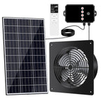15W Solar Exhaust Fan with Remote Timer, for Chicken Coop, Greenhouse, Shed