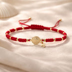 St Benedict Medal Red String Adjustable Bracelet for her Pulsera San Benito