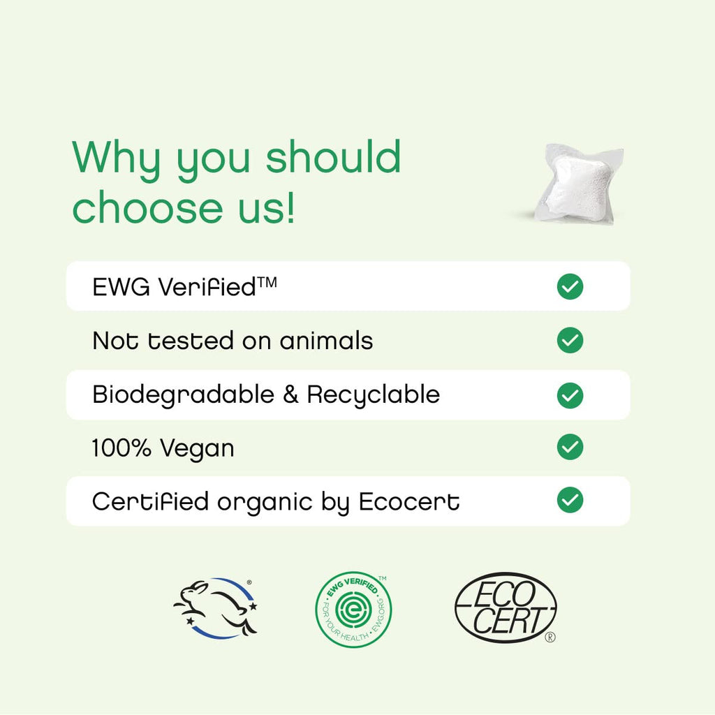 AspenClean | Laundry Pods | Eucalyptus and Rosemary | Clean Detergent for Sensitive Skin | Zero Plastic | Non - Toxic | 100% Natural | EWG Verified - 36 Count