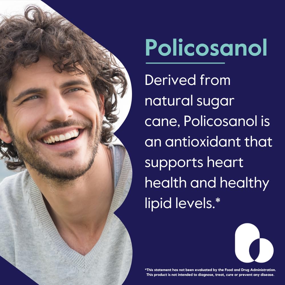BESTVITE Policosanol 25mg (180 Vegetarian Capsules) - No Stearates - No Flow Agents - Vegan - Non GMO - Gluten Free