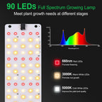 TONYFUL Grow Lights for Indoor Plants, 40W LEDs Plant Lights for Indoor Growing, 360 LEDs Full Spectrum Grow Lights for Seed Starting, Led Grow Light with 3/9/12H Timer,10 Dimmable Levels (4pcs)