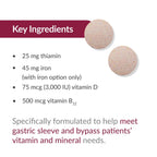 Bariatric Advantage Chewable Ultra Solo with Iron - Once-Per-Day Daily Multivitamin - for Bariatric Patients - with Thiamin, Vitamin A & More - Gluten Free - Citrus - 30 Tablets