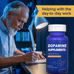 CJMJIM Dopamine Brain Food - 60 Veg Capsules | All Natural Neurotransmitter Support for Mental Alertness | Promotes Dopamine Production | Brain Food with L - Phenylalanine, L - Tyrosine (1)