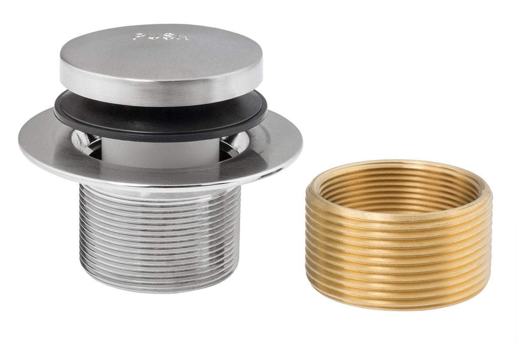 Artiwell Tip-Toe Tub Trim Set with Two-Hole Overflow Faceplate, Replacement Bath Drain Trim Kit with 2-Hole Overflow Faceplate and Universal Fine/Coarse Thread (Brushed Nickel)