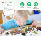 Bug Toys Figurines VOLNAU 12PCS Insect Animal Figures for Kids Toddlers Christmas Gifts Decorations Educational Bee Beetle Mantis Spider Ladybug Butterfly Plastic Model
