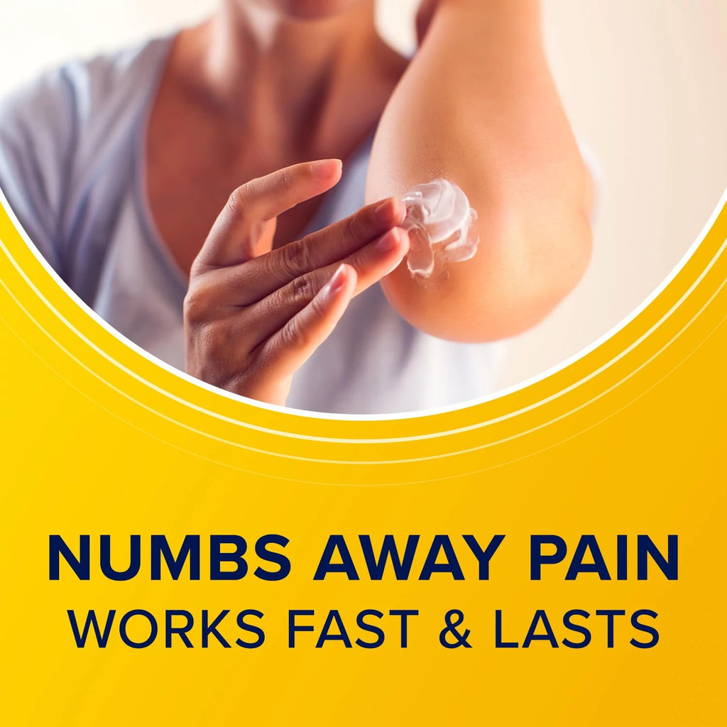 Aspercreme Lidocaine Pain Relief Cream Soothes Aggravated Nerves, Numbing Topical Analgesic with Max-Strength 4% Lidocaine & Moisturizing Aloe, 4.3 Oz., 2 pk