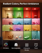 Puck Lights with Remote, Rechargeable 13 RGB Colors Tap Lights, 3 Pack