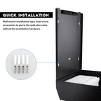 Gorlary Commercial Paper Towel Dispenser Wall Mount, Matte Black