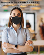 KOZUVEE KN95 Face Masks 50 Pack for Adults, Individually Wrapped, Comfortable and Breathable Disposable KN95 Mask with Elastic Ear Loop,Gray