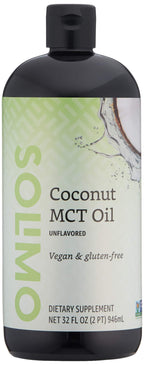 Amazon Brand - Solimo MCT Liquid Coconut Oil, Unflavored, Vegan & Gluten-free, 32 fl oz