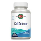 KAL Cell Defense - Nerve Function and Immune Support Supplement - w/Antioxidant Vitamin C and E, Plus Zinc, Selenium, NAC and Mushrooms (Including Reishi and Shiitake) - Lab Verified, 20 Servings