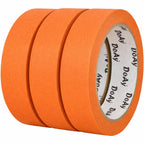 DOAY 3 Pack Orange Painters Tape - Masking Tape 1 Inch Wide - Multi-Surface, Smart Adhesion, Indoor & Outdoor - 270FT Total - Paint Tape for DIY, Labeling, Art, Car, General Purpose (#3910)