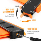 DODOWIN 10+5 Inch Contour Gauge with Lock, Gifts for Men, Dad and Husband