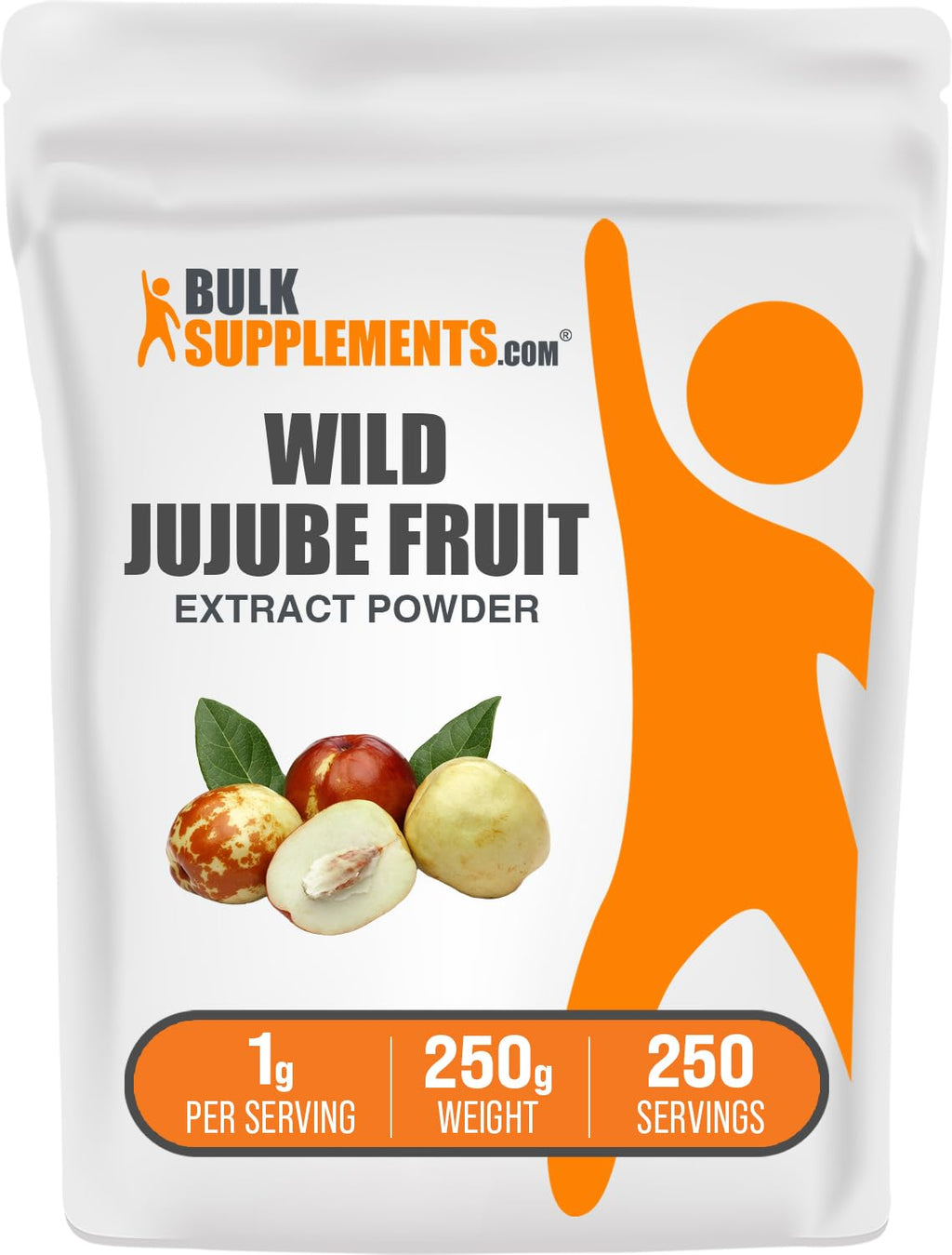 BulkSupplements.com Wild Jujube Extract Powder - Sourced from Jujube Fruit, Herbal Supplement - Gluten Free, 1g per Serving, 250g (8.8 oz) (Pack of 1)