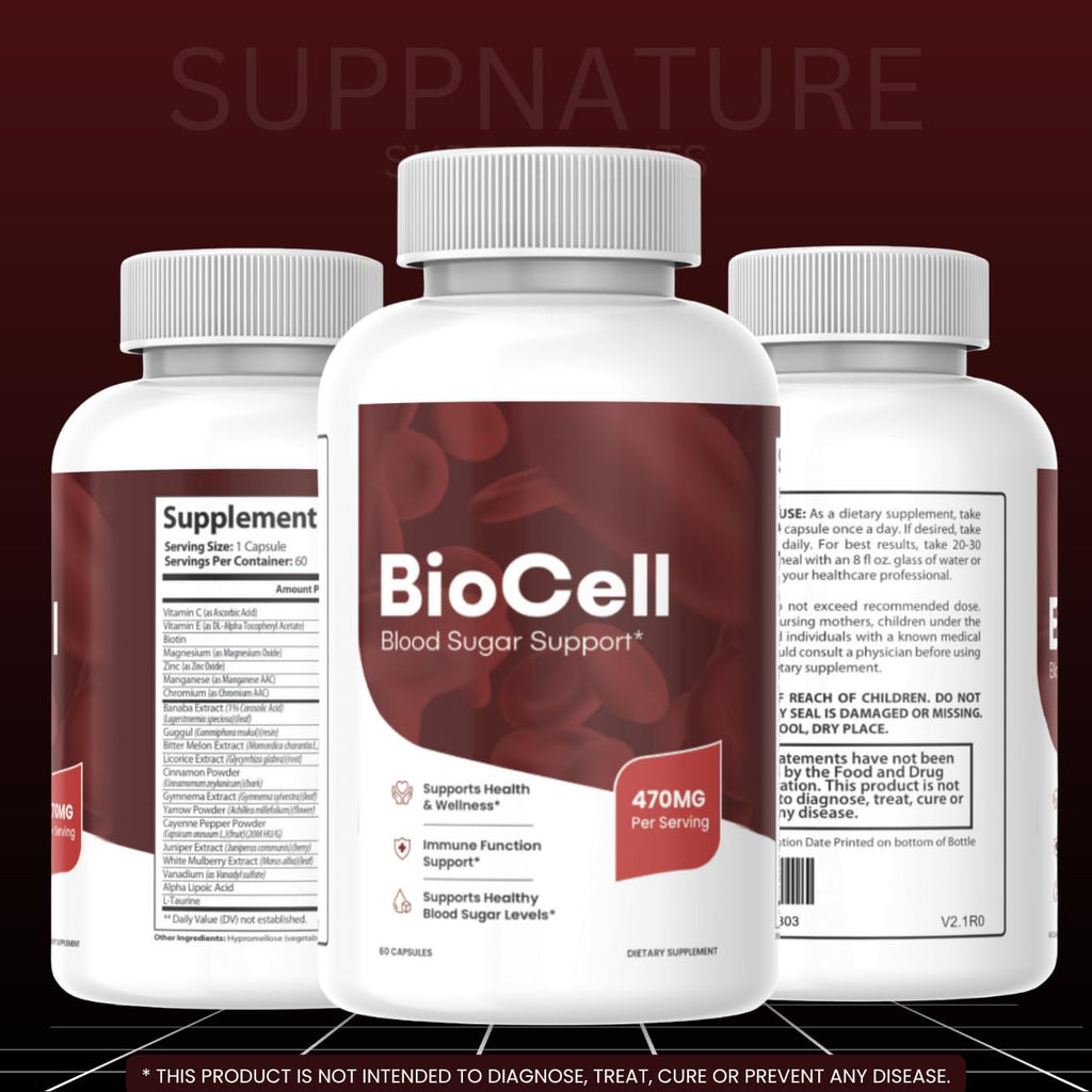 Bio Cell Capsules - Official Bio Cell Pills Advanced Formula, BioCell Blood Health Support Supplement*, 60 Capsules