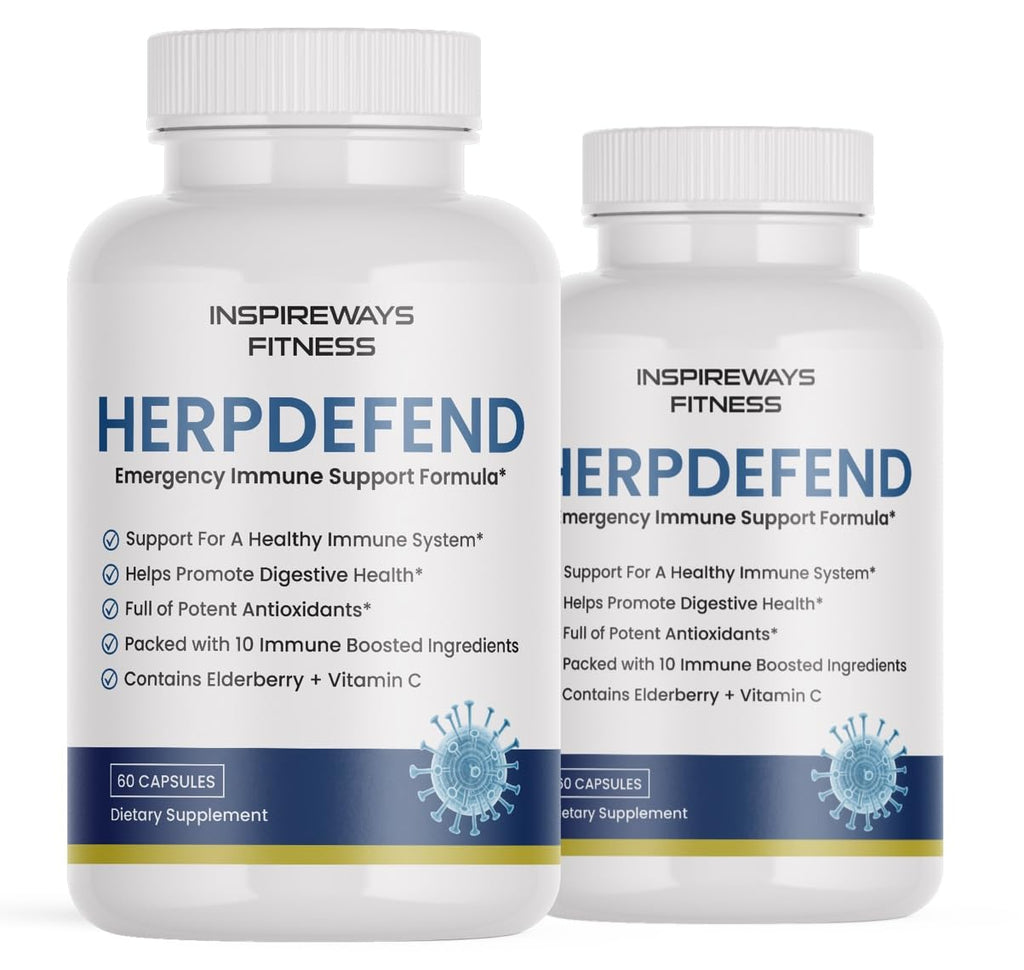 Fitness InspireWays HerpDefend Ultra Strength Advanced Daily Immune Support Formula (120 Capsules)