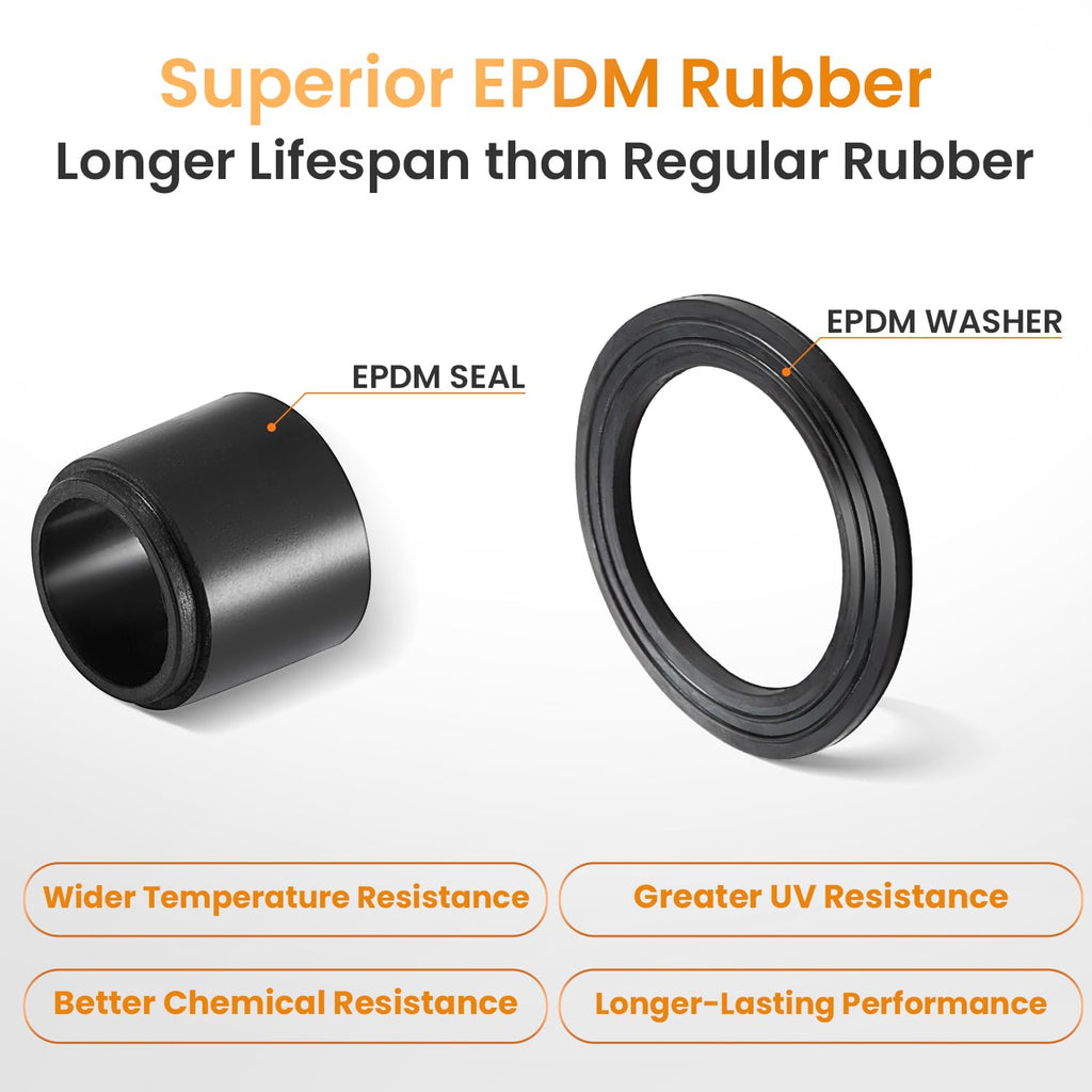 QILIPSU 50pcs 1/2" NPT Cable Gland Waterproof IP68 Nylon Cable Pass Through Cord Grip Connector Strain Relief Wire Grommet