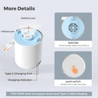FLEXTAILGEAR Tiny Pump Portable Air Pump Ultra-Mini Air Pump with 1300mAh Battery USB Rechargeable to Inflate Deflate for Pool Floats Air Bed Air Mattress Swimming Ring Vacuum Storage Bags (Orange)