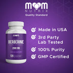THE MONK Organic Berberine Extract 2000mg - Vegan, Non-GMO - Immune Support - Berberine HCL Supplement for Women & Men - 120 Capsules