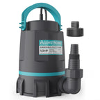 Aquastrong Sump Pump 1/2 HP Submersible Water Pump Thermoplastic Portable Utility Pump 3159 GPH High Flow Water Removal for Swimming Pool Garden Pond Basement Window Wells with 10ft Long Power Cord
