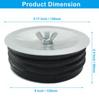 HARSKIYER 5 Inch Sewer Cleanout Cap, Durable Mechanical Test Plug Metal Sewer Drain Cover, Sewage Pipe Cap with Wing Nut for Pipes, Sinks, Pools