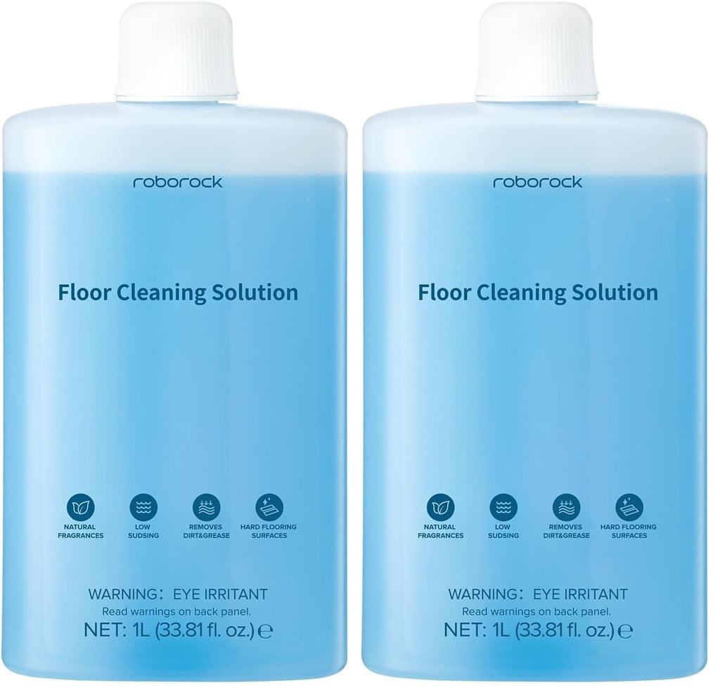 roborock Floor Cleaning Solution, Floor Cleaner for Hardwood, Compatible Robot Vacuums with Mopping and Wet and Dry Vacuum, 1L, 33.8 Fl. OZ (Pack of 2)