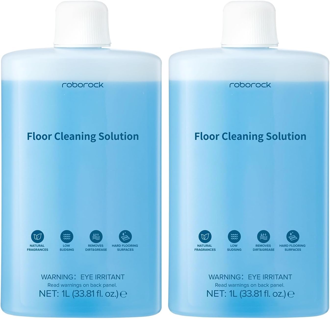 roborock Floor Cleaning Solution, Floor Cleaner for Hardwood, Compatible Robot Vacuums with Mopping and Wet and Dry Vacuum, 1L, 33.8 Fl. OZ (Pack of 2)