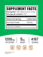 BulkSupplements.com Bee Propolis Powder - Bee Propolis Supplement, Superfood Supplement - Natural & Gluten Free, 1.2g per Serving, 1kg (Pack of 5) (11 lbs)