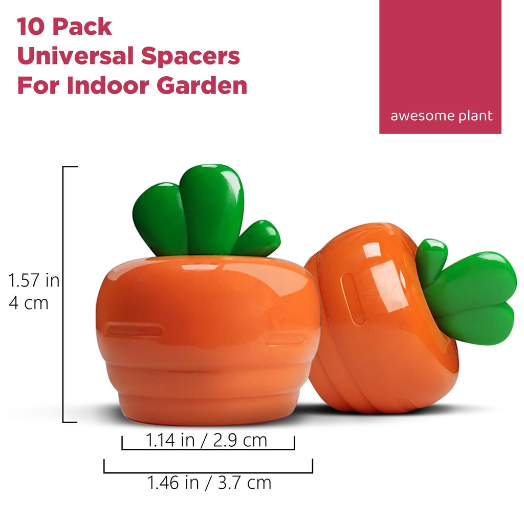 Awesome Plant Carrot Spacer Cover, Compatible with Aerogarden, iDOO, Mufga, GardenCube and other Indoor Hydroponics Growing System, Spacers Cover Lid Accessories for Indoor Garden (10 Pack)