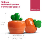 Awesome Plant Carrot Spacer Cover, Compatible with Aerogarden, iDOO, Mufga, GardenCube and other Indoor Hydroponics Growing System, Spacers Cover Lid Accessories for Indoor Garden (10 Pack)