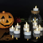 Boakboary Tea Lights Flameless Battery Operated Candles-150Pack LED Flickering Votive Candle Long Lasting 200 Hours, Realistic and Bright for Seasonal Festive Celebrations Decoration Warm White