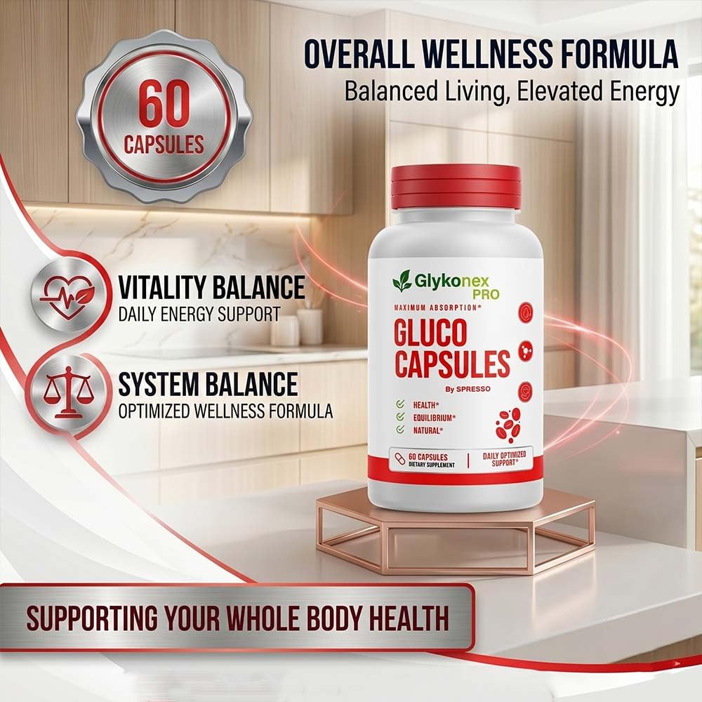 (2 Pack) Glykonex Pro, Official Glykonex Gluco for Wellness (120 Capsules)