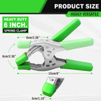 SWANLAKE 16-Piece 6 inch Spring Clamp, Heavy Duty Metal Spring Clamps, Backdrop Clips, 2.4 inch Jaw Opening