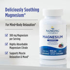 Nordic Naturals Magnesium Gummies for Adults, Blueberry Lavender Flavor - 60 Gummies - Vegan Magnesium Supplement for Mind, Mood, and Cardiovascular Support - Non-GMO - 20 Servings