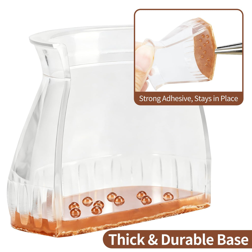 Chair Leg Floor Protectors - 24 Pcs Silicone & Felt Pads for Hardwood Floors - Anti-Scratch Furniture Sliders, Noise-Reducing Chair Feet Covers - Furniture Leg Caps Fit Sizes to(1.06"-1.54")