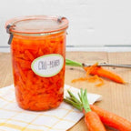 WECK 743 Glass Canning Jars with Lids, Sourdough Starter Jar 2 Pack