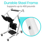 Vive Mobility Sit to Stand Patient Lift for Handicapped - Stand Assist Lift Aid for Home Care Use - Elderly Lift Assist Transfer Device - Transport Chair Stand Assist for Seniors, Adults & Disabled