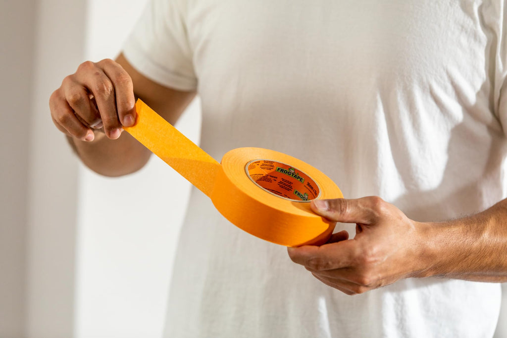 FrogTape ProGrade Orange Painters Tape 1.5 Inch Wide (1.88 in x 60 yd), High Adhesion Masking Tape for Indoor & Outdoor Applications, Orange, 3 Roll Pack (105673)