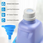 Bisenkud 2 Pack Refillable Bottle for Swiffer® Wet Jet™ Mop - 500ml /17 FL OZ - Leak-Proof HDPE Solution Bottle, Empty，Not for Power mop