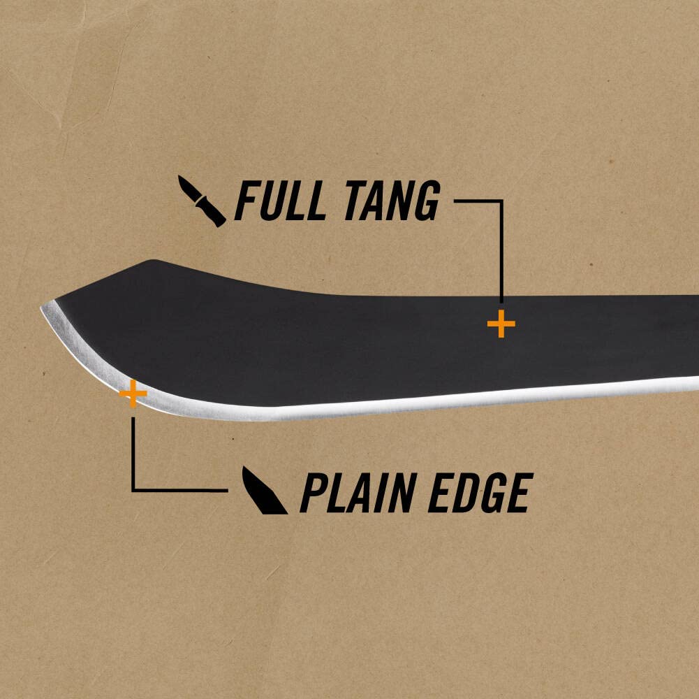 Gerber Gator Bolo Machete, Full Tang w/ Sheath, Stainless Steel, 22"/15.5"