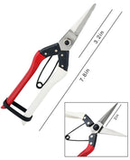 Double-Edge Garden Shears Micro-Tip Pruning Shears Extra Heavy Straight Garden Scissors Effortless Cuts Pruning Shears for Gardening Clippers for Plant Herb Flower Harvesting Fruits vegetables