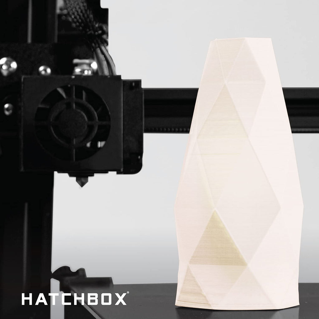 HATCHBOX 1.75mm Natural PLA 3D Printer Filament, 1 KG Spool, Dimensional Accuracy +/- 0.03 mm, 3D Printing Filament