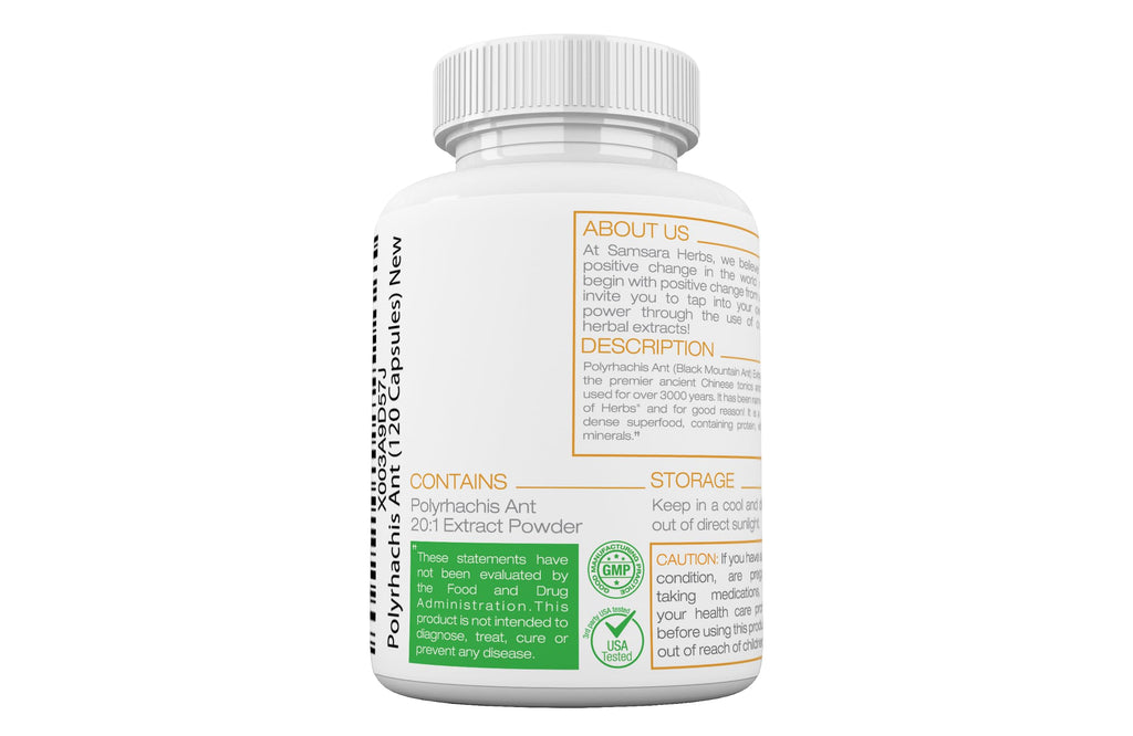 Samsara Herbs Polyrhachis Black Ant Extract - (120 Capsules)