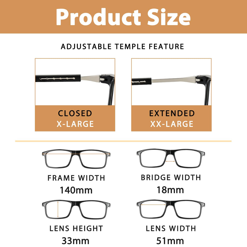 Ouolipraa Magnetic Reading Glasses for Men and Women Neck Hanging Blue Light Blocking Computer Readers Anti Glare Eyeglasses UV400 Protection Rectangular Frames Eyewear Lightweight Foldable Black 2.0