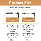Ouolipraa Magnetic Reading Glasses for Men and Women Neck Hanging Blue Light Blocking Computer Readers Anti Glare Eyeglasses UV400 Protection Rectangular Frames Eyewear Lightweight Foldable Black 2.0