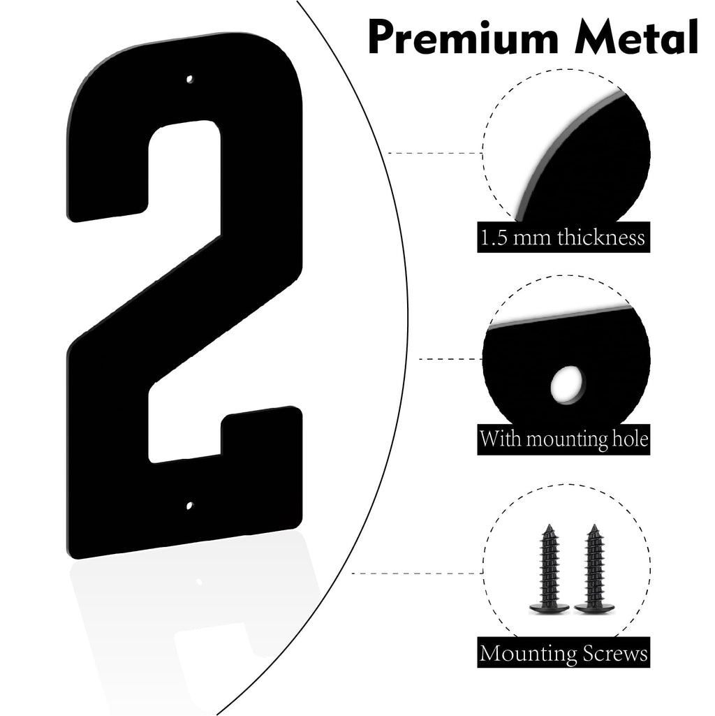 12 Inch Large Metal Letters, Modern House Address Numbers Letters, Metal Door Numbers, Large Black House Address Letter Number for Home Office Street Apartment Outside (0)