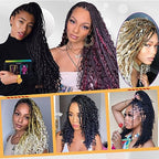 Beverlee Goddess Box Braids Crochet Hair 10 Inch Crochet Boho Box Braids Crochet Braids 8 Packs Bohemian box braids Box Braids with Curly Ends Messy Pre-looped Synthetic Crochet Hair for Women 53#